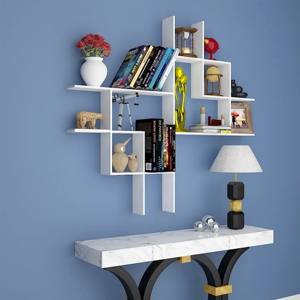 Estantes Flotantes en Forma de Nube, Soportes y Estantes de Almacenamiento Ondulados, Compre un Juego de Estantes Metálicos para Montar en la Pared con Diseño de Arte Tallado - Product Image 6