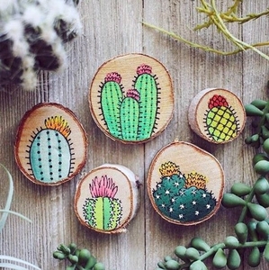 Hot Vintage Eco-Friendly <b>Wooden</b> Slice Ornaments Hand Painted Christmas Decorations Wholesale Manufacture DIY Crafts - Product Image 3