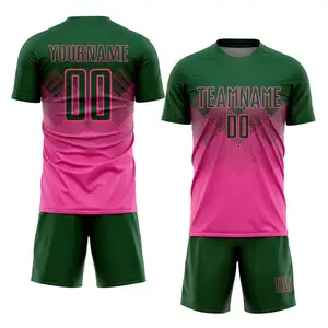 하이 퀄리티 맞춤형 로고 인쇄 스포츠 착용 경량 최고의 디자인 남성 여성 축구 유니폼
