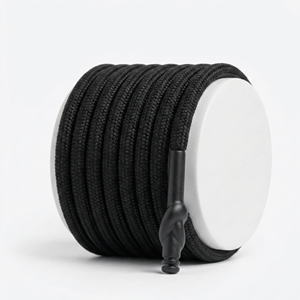 Cordón Metálico Moderno de Alta Calidad, Ecológico, Plano, Trenzado, Recubierto de Algodón, con Logotipo Personalizado, Extremos de Silicona - Product Image 3