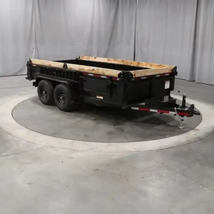 Chariot à roues en acier pour le transport de marchandises, avec cadre en acier, chariot à quatre roues, remorque utilitaire, chariot à benne pour le jardin, pour un usage domestique. - Product Image 4