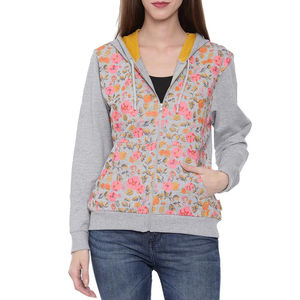 Mode féminine OEM Streetwear 2025, sweat à capuche personnalisé en coton tricoté lourd imprimé, fermeture éclair intégrale, hiver, Pakistan, séchage rapide - Product Image 5