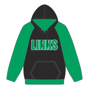 การเชื่อมโยงรวมเสื้อสวมหัวสีดำเสื้อมีฮู้ดแขนเสื้อแร็กแลนสีเขียวสีดำซีวิคและมืออาชีพเครื่องแต่งกายที่กำหนดเอง - Product Image 2