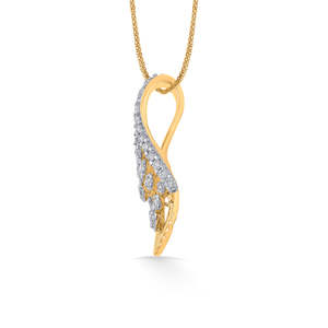 Collier avec pendentif en forme de cœur en perle en or blanc ou or jaune pour femmes - Product Image 3