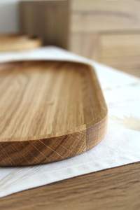 Vaisselle décorative rectangulaire en bois massif véritable naturel, plateau de service à fruits, plateau de service à café, plateau de service à café - Product Image 5