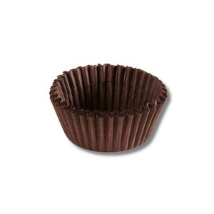 Fabriqué en Italie, écologique, recyclable, personnalisable, doublures pour cupcakes en papier ondulé brun à double paroi, résistantes à la graisse, jetables, pour la cuisson - Product Image 1