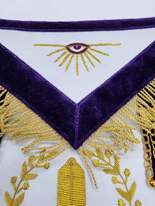 Mandil Masónico de Primera Calidad, Estilo Vintage, Duradero, Cómodo y Ecológico, con Bordado Elegante para Logia - Product Image 4