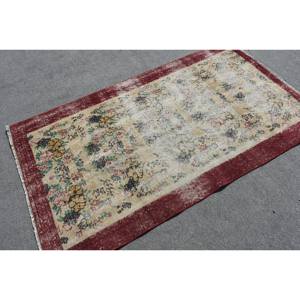 พรมสไตล์ตุรกีสีเบจคลาสสิกสีแดงขนาดใหญ่3.6x6.3ฟุตพรมลาเท็กซ์ขนสัตว์นามธรรมขนาด10มม. พรมสี่เหลี่ยมสำหรับตกแต่งโถงทางเดินในห้อง - Product Image 2