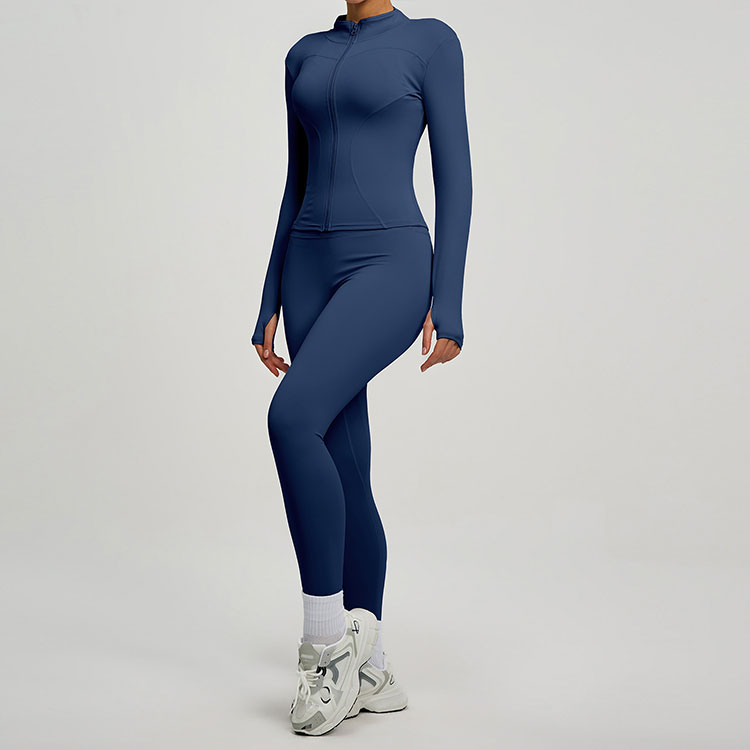 Cross-Border High-Elastic Sports Set - Slim High-Waist Butt-Lifting 2-Piece for Running & Yoga(2)