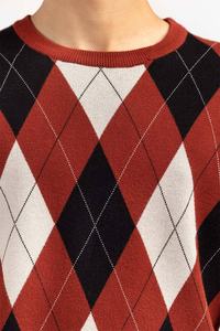 Autumn Winter Warm <b>Men</b> Knitted Fashion Patchwork O Neck Knit Pullovers Korean Streetwear Pullover Casual <b>Sweater</b> for <b>Men</b> - Product Image 6