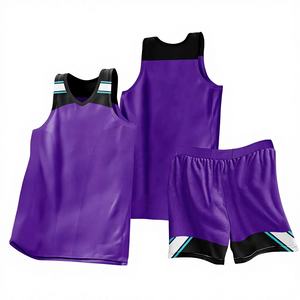 Conjunto de Uniforme Profesional de Baloncesto y Voleibol al por Mayor, Chaleco de Entrenamiento sin Mangas y Pantalones Cortos de Malla de Poliéster de 180 g para Hombre/Juvenil - Product Image 4