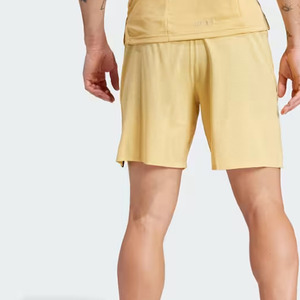 Shorts jaunes en polyester pour hommes, taille mi-haute, élastiques, respirants, décontractés - Product Image 2