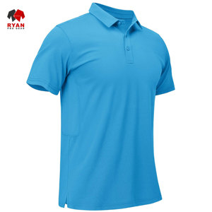 Ryan เสื้อโปโลโปร Gear สำหรับผู้ชายปรับแต่งโลโก้ผ้าระบายอากาศการออกแบบ OEM ตามสั่ง - Product Image 1