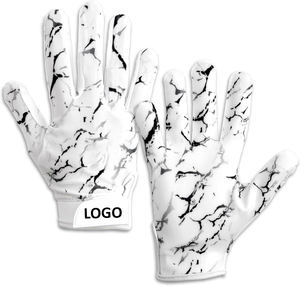 Gants de receveur de football américain professionnels, logo personnalisé, paume complète, adhérence en silicone, gants d'entraînement, gants de football collants - Product Image 6