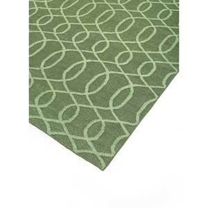 พรมลายเรขาคณิตอินดัสบาร์ สีเขียว ทอแบบแบน พรมปอกระเจาสำหรับตกแต่งบ้าน ทางเข้า ห้องนอน หรือโถงทางเดิน-รุ่น DRWM-125 - Product Image 2