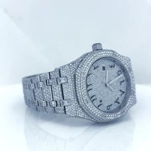 นาฬิกาสไตล์ฮิปฮอป VVS เพชรโมอิสซาไนท์งานแฮนด์เมดทำจากสเตนเลสสตีลหรูหราออกแบบได้ตามต้องการ - Product Image 3