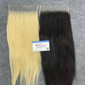 <b>FLASH</b> <b>SALE</b>!! HD Lace Closure Natural Straight Vietnamese Human Hair Extension Blonde Vietnamese Human Hair to Make Wig - Product Image 5