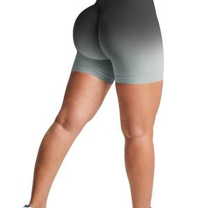 Shorts de Yoga Transpirables para el Calor del Verano, de Talle Alto, Ligeros, con Efecto Fruncido, de Nailon y Elastano, con Paneles Ventilados, para Clima Cálido - Product Image 1