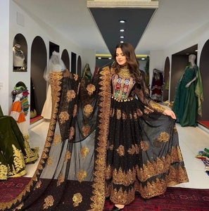 Traditionnel ethnique Vintage Kuchi robe Afghan/Pakistan fête porter multicolore Kochi robe musulman vêtements accessoire 4062 - Product Image 4