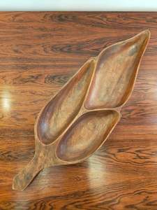 Plato y cuenco de hoja de madera hechos a mano de la mejor calidad, artículos de Hotel, restaurante, plato y bandeja de hoja de madera Natural, suministro al por mayor - Product Image 5