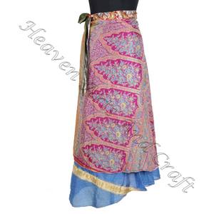 Indien réversible dernier concepteur magique jupe portefeuille Boho élégant Multi couleur été porter confortable mode Hippie Style - Product Image 3