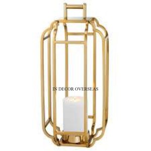 Lanterne suspendue de mariage au design unique le plus fantaisiste en métal plaqué or et argent brillant et poli au look attrayant - Product Image 6