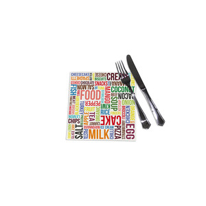 Serviettes imprimées numériquement 40x40cm Food is good, 240 pièces, B2B - Product Image 1