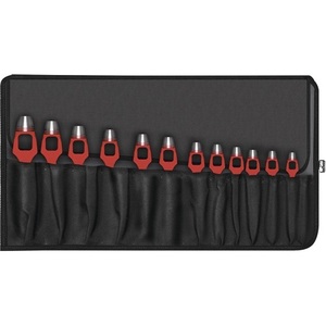 Henkel PAFFRATH 8-Piece Hole Punch Set DIN 7200-A Tool <b>Kits</b> in <b>Roll</b>-Up Bag - Product Image 1