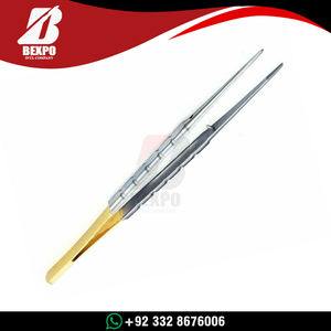 Pinzas de microcirugía Castroviejo doradas, instrumentos quirúrgicos dentales para cirugía menor y procedimientos oftalmológicos, de acero metálico, eléctricas. - Product Image 5
