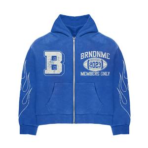 Survêtements d'hiver unisexe à imprimé bleu ciel personnalisé Soft Shell 100% coton grande taille respirant-Vente en gros - Product Image 4