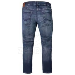 Nouveau Jean en Denim Coton Uni Décontracté Coupe Droite Respirant pour Homme, Lavage Moyen, Taille Mi-Haute, Printemps-Été-Automne - Product Image 4