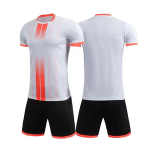 High Quality Custom Logo Unisex <b>Soccer</b> Uniform V-neck Half Sleeve 100% Polyester Lightweight Quick Dry Breathable Stretch Cheap - Product Image 2