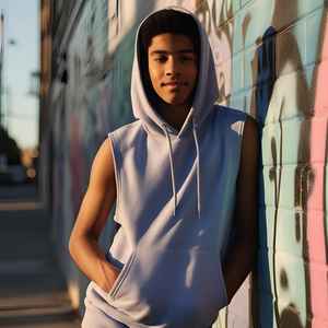 Sudadera con capucha sin mangas estilo gimnasio o ropa de calle ligera personalizada para hombres y mujeres tanque con capucha de invierno con opción de impresión de logotipo Digital - Product Image 3