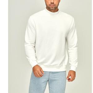 Suéter para hombre, sudadera ajustada, informal, deportiva, personalizada, OEM, costilla, dobladillo, prenda teñida, tejido de punto de poliéster y algodón de BD - Product Image 3