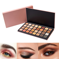 Palette de fards à paupières vegan 32 couleurs métallisées scintillantes, rose nude, sans cruauté, haute pigmentation, longue tenue, minérale, 50g, marque privée