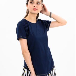 Camiseta de manga corta para mujer de estilo personalizado de alta calidad nueva moda informal ropa ajustada de calle alta - Product Image 4