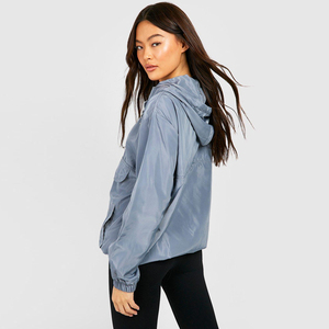 2025 Women's Sport Rain Windbreaker <b>Jacket</b> High Quality New Design for Spring Season Nylon <b>Lining</b> Printed Technique - Product Image 2