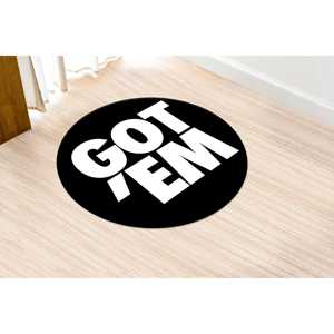 Tapis imprimé : Tapis ronds Got Em, tapis noir, tapis modernes, tapis à poils doux - Product Image 4