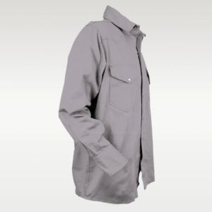 Camisa de trabajo de manga larga resistente al fuego ligera de sarga de algodón 100% FR para hombres, ropa de trabajo de soldadura - Product Image 2