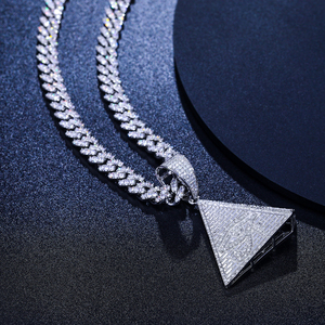 จี้ฮิปฮอป925ทึบ-พีระมิดและดวงตาของฮอรัสเพชรโมอิสซาไนต์พราวเก๋ไก๋และมีสไตล์ - Product Image 4