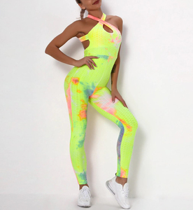 OEM ODM Ensemble de yoga pour femmes Leggings sans couture à haute élasticité avec soutien-gorge de sport rembourré Fournisseur de vêtements d'entraînement de gymnastique - Product Image 2
