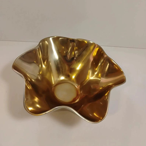 Modern Unique Shape Gold <b>Mirror</b> Finished Decorative Table Centerpiece Perfect for Home Decor and Parties Display Uses From India - Product Image 1