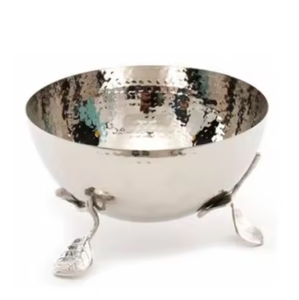 Nouveau modèle Bol de service en métal martelé plaqué argent pour les tables modernes Bols de maintien de branches de designer de forme ronde - Product Image 1