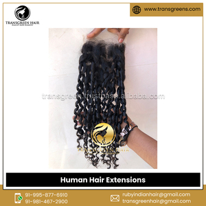 100% Raw sin procesar Virgen Natural 5x5 Cierre rizado Bouncy Curl Extensión de cabello humano para compradores a granel al precio más bajo - Product Image 4