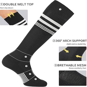 Calcetines deportivos personalizados Calcetines deportivos transpirables Logo Diseña tus propios calcetines deportivos para hombres - Product Image 3
