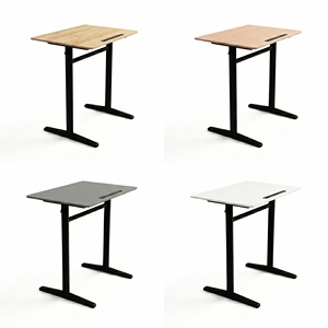 Modern Height <b>Adjustable</b> School Desk Wood Top Black Metal Frame Minimalist Design Study Furniture for Students ARSU 2-Year - Product Image 6