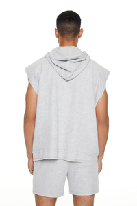 2024 Logo personnalisé gilet d'entraînement à capuche grande taille Gym débardeur respirant lavé décontracté Gym sweat avec sweat à capuche sans manches - Product Image 4