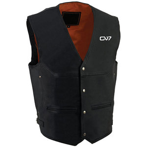Gilet en cuir élégant pour hommes pour une utilisation décontractée et en moto Doublure intérieure Service OEM fourni gilets en cuir pour hommes - Product Image 1