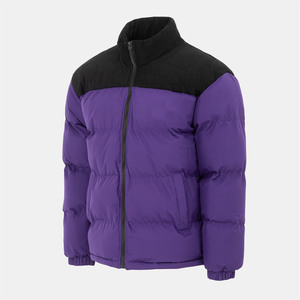 แจ็คเก็ตพัฟเฟอร์ผู้ชายสไตล์ไฮสตรีทสำหรับฤดูหนาวแบบซิป OEM ผลิตตามสั่ง พร้อมดีไซน์ระบายอากาศได้ดี ผสมผสานสองสี - Product Image 5