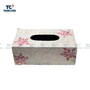 Superventas, la colección más barata, caja de pañuelos decorativa rústica, cubierta con incrustaciones de perlas, venta al por mayor, exhibición de hogar de Vietnam, venta al por mayor - Product Image 1